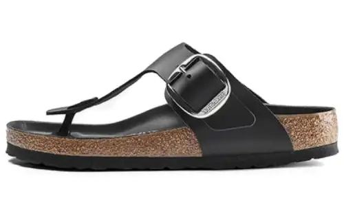 Birkenstock Gizeh Flip Flops Women's Black Narrow