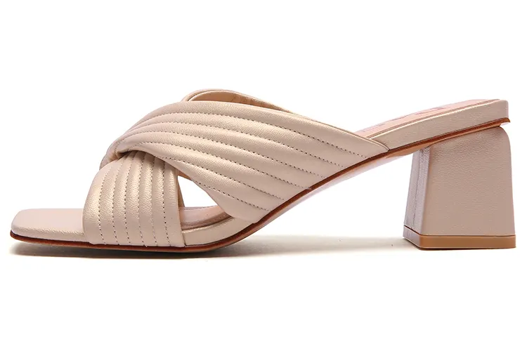 PACO GIL Slide Slippers Women's Apricot