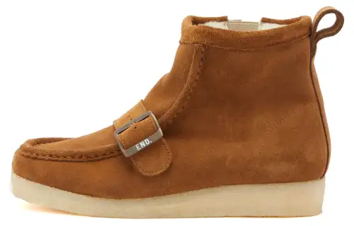 Clarks X END. X Beams Plus Walla Hi Strap 'Dark Brown'