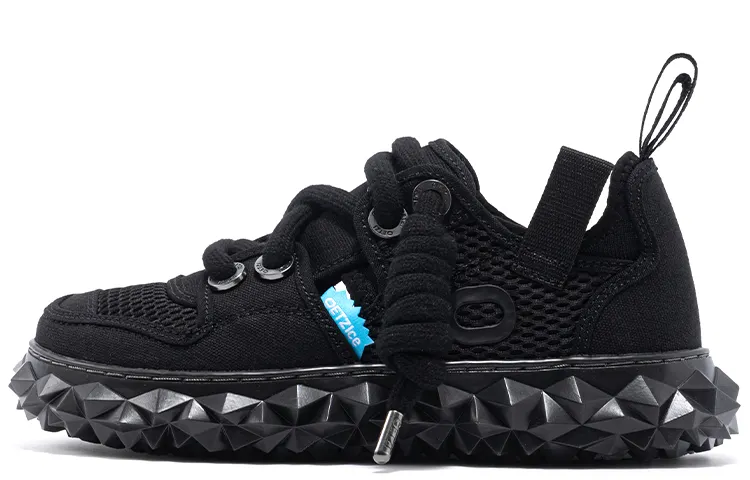 OETZI New Iceberg Collection Fabric Breathable Lightweight Height Increasing Low top Casual Shoes Unisex Black