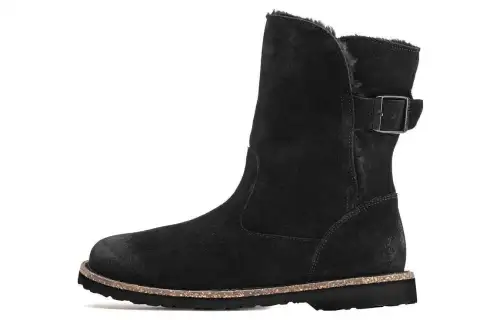 Birkenstock Uppsala Shearling Suede Leather Narrow Fit 'Black' Women's