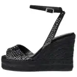 Castañer Sheepskin One Strap Sandals Women's Black