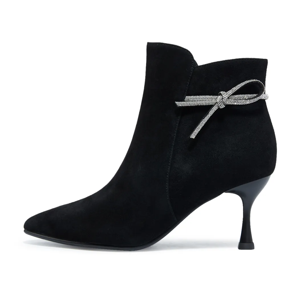 HARSON Cow Leather Ankle Boots 6.8cm Women's