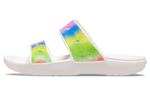 Crocs Slide Slippers Unisex White/Multicolor Color