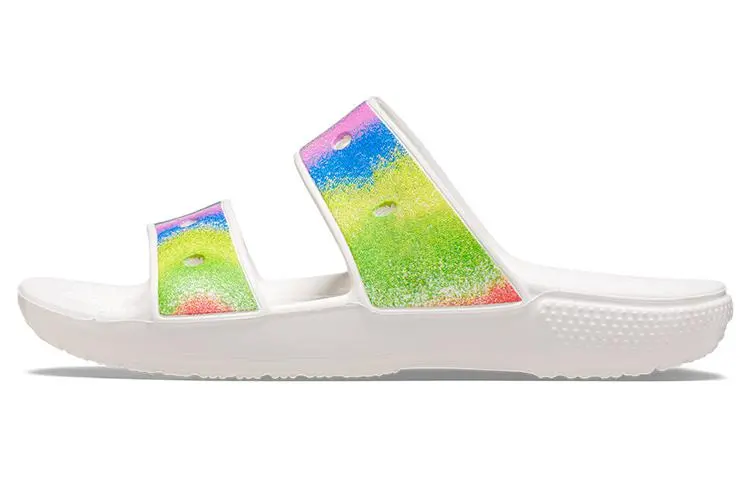 Crocs Slide Slippers Unisex White/Multicolor Color