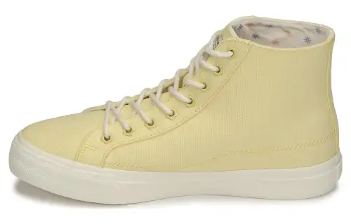 Levis Slip Resistant Abrasion Resistant High top Skateboard Shoes Women's Yellow