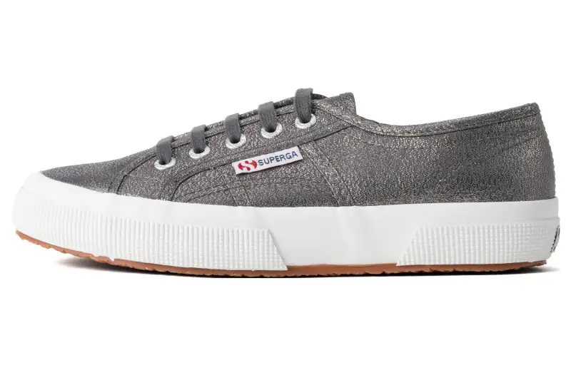 SUPERGA 2750 Lamew Gunmetal Slip Resistant Abrasion Resistant Low top Skateboard Shoes Unisex Gray