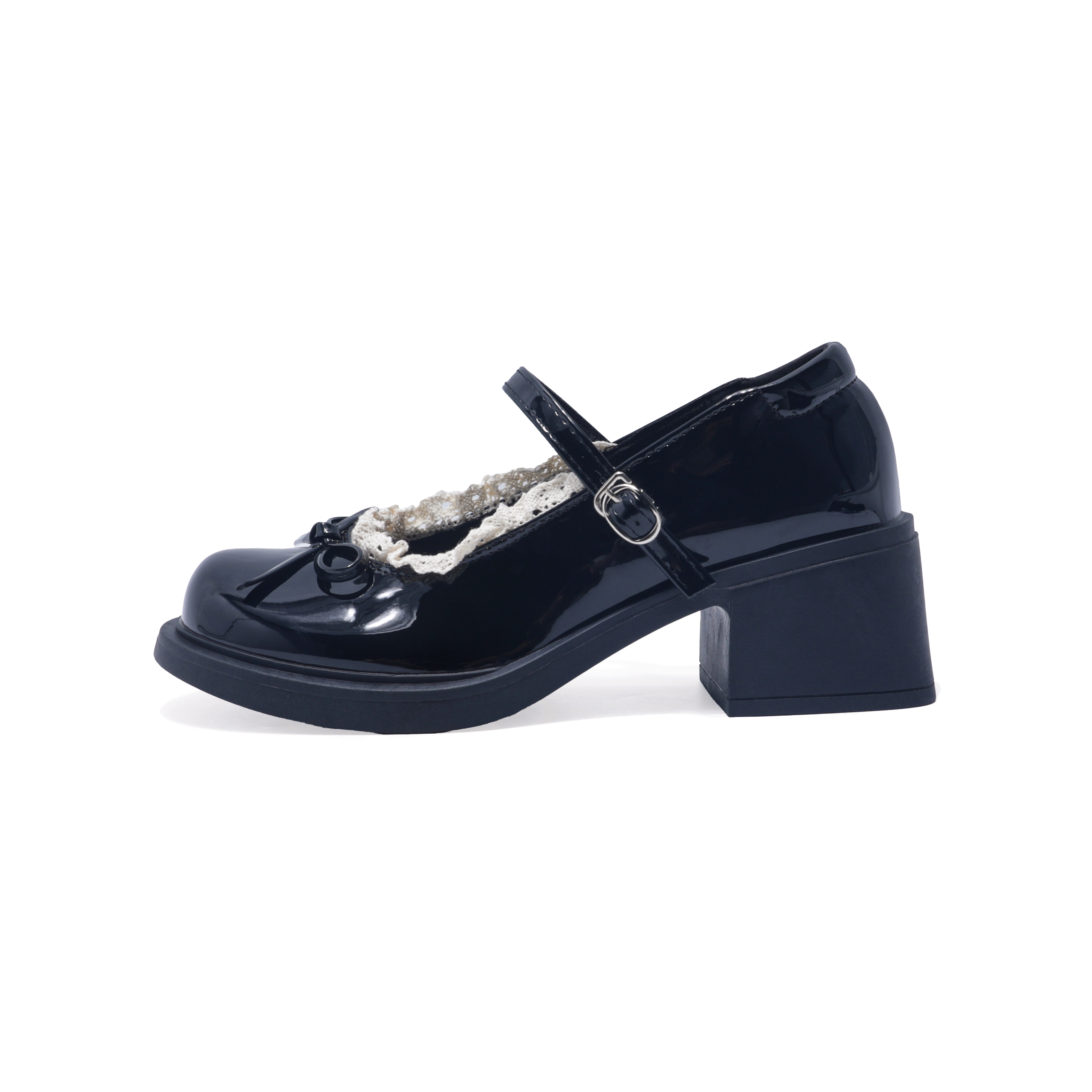 Dangliang PU gift box style, sweet, cute, elegant and versatile, fashionable and casual, thick heel, Mary Jane shoes, women's style