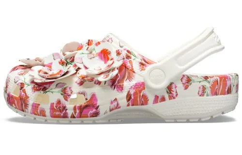 Crocs Classic Timeless Clash Roses Clogs 'White Rose' Women's
