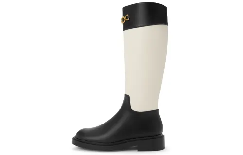 CHARLES&KEITH Pu Knight Knee High Boots 3.4cm Women's