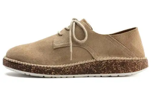 Birkenstock Split Suede Low top Casual Shoes Unisex Sand Regular