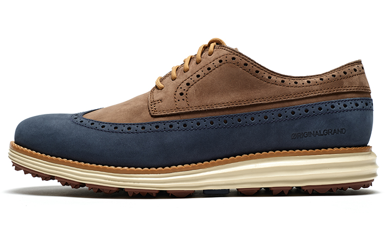 COLE HAAN Textile, Cow Leather Casual Shoes Men's Dark Brown