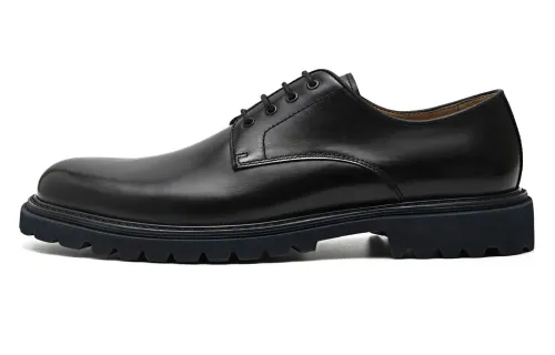 PEDRO Casual Leather Shoes Men's Low Top Black/Light Taupe