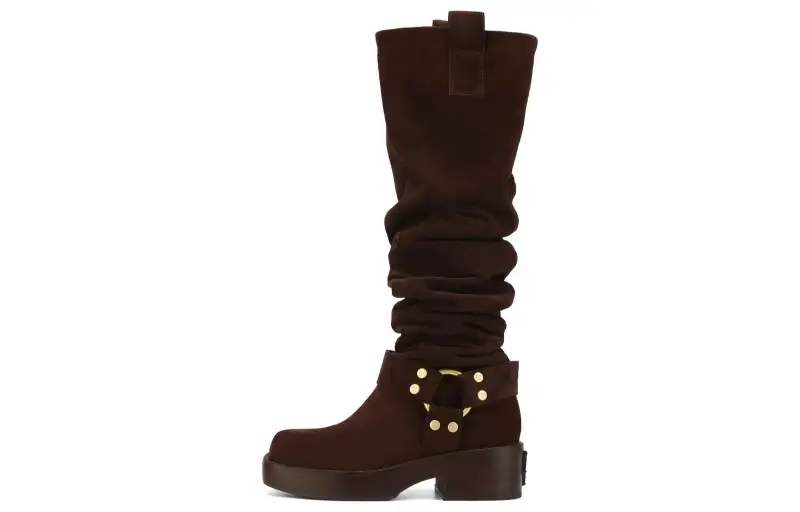 Naked Wolfe Crook Knee high Boots 5CM Women's Brown