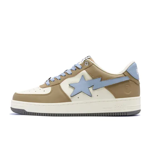 A BATHING APE STA Cow Leather Low top Skateboard Shoes Men's