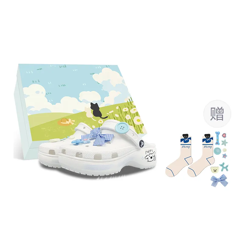 Crocs Classic Clog Classic Cloud Clog Vintage Clogs Women's White Blue