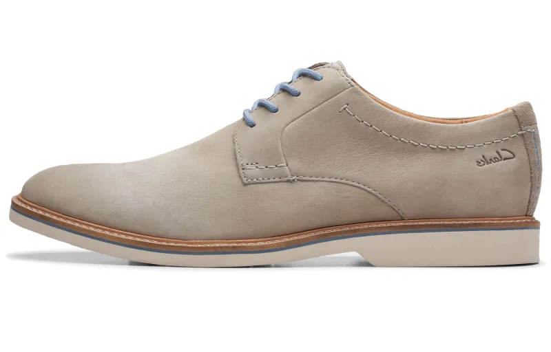 Clarks Casual Leather Shoes Men's Low Top Gray