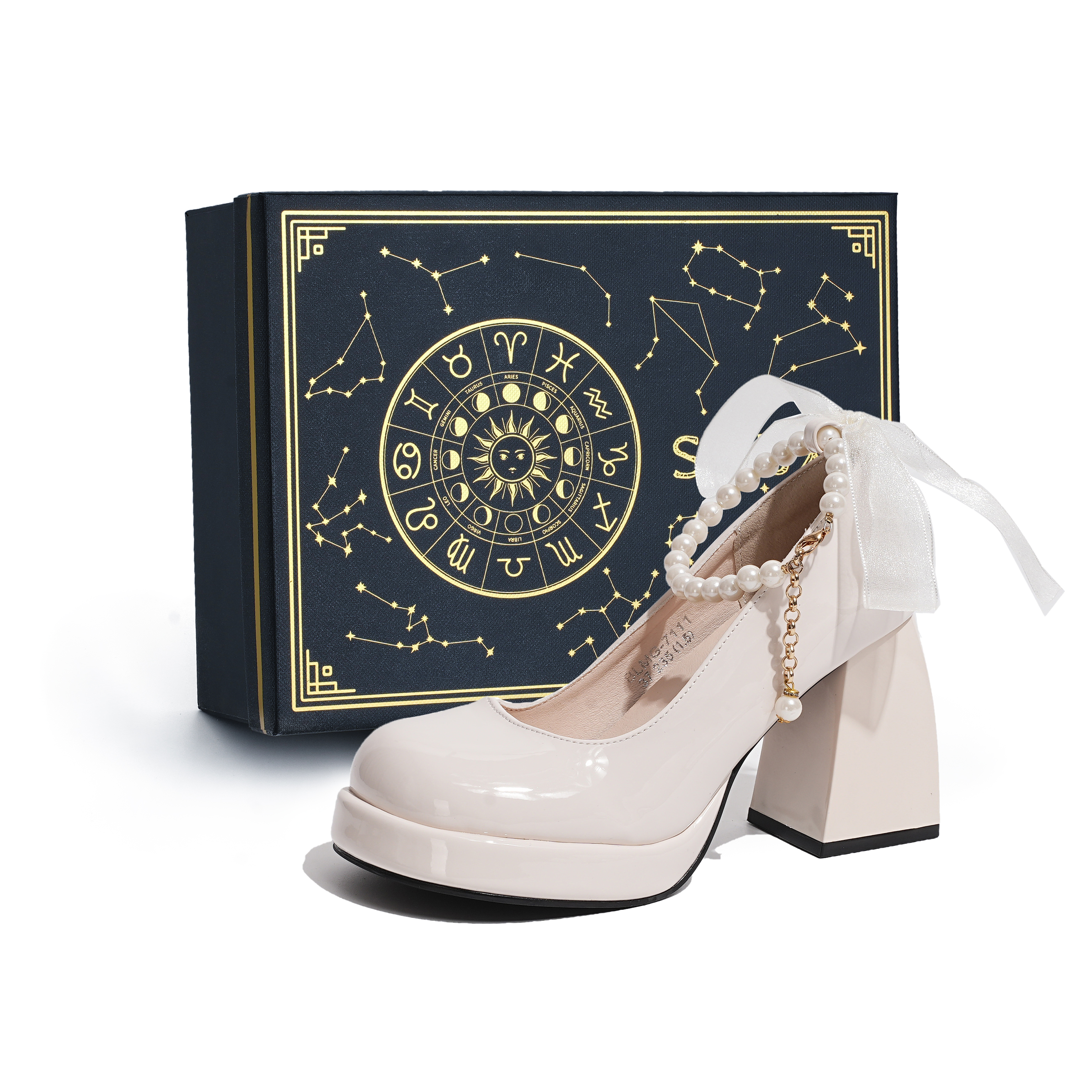 SHUXI Shuxi PU is comfortable and versatile, elegant princess style, simple, round head bow, fairy style, high-heeled waterproof platform, engagement bridesmaid, thick sole to increase height for small people, showing feet, matching skirt, thick heel, Mary Jane shoes 8.5cm, women's style