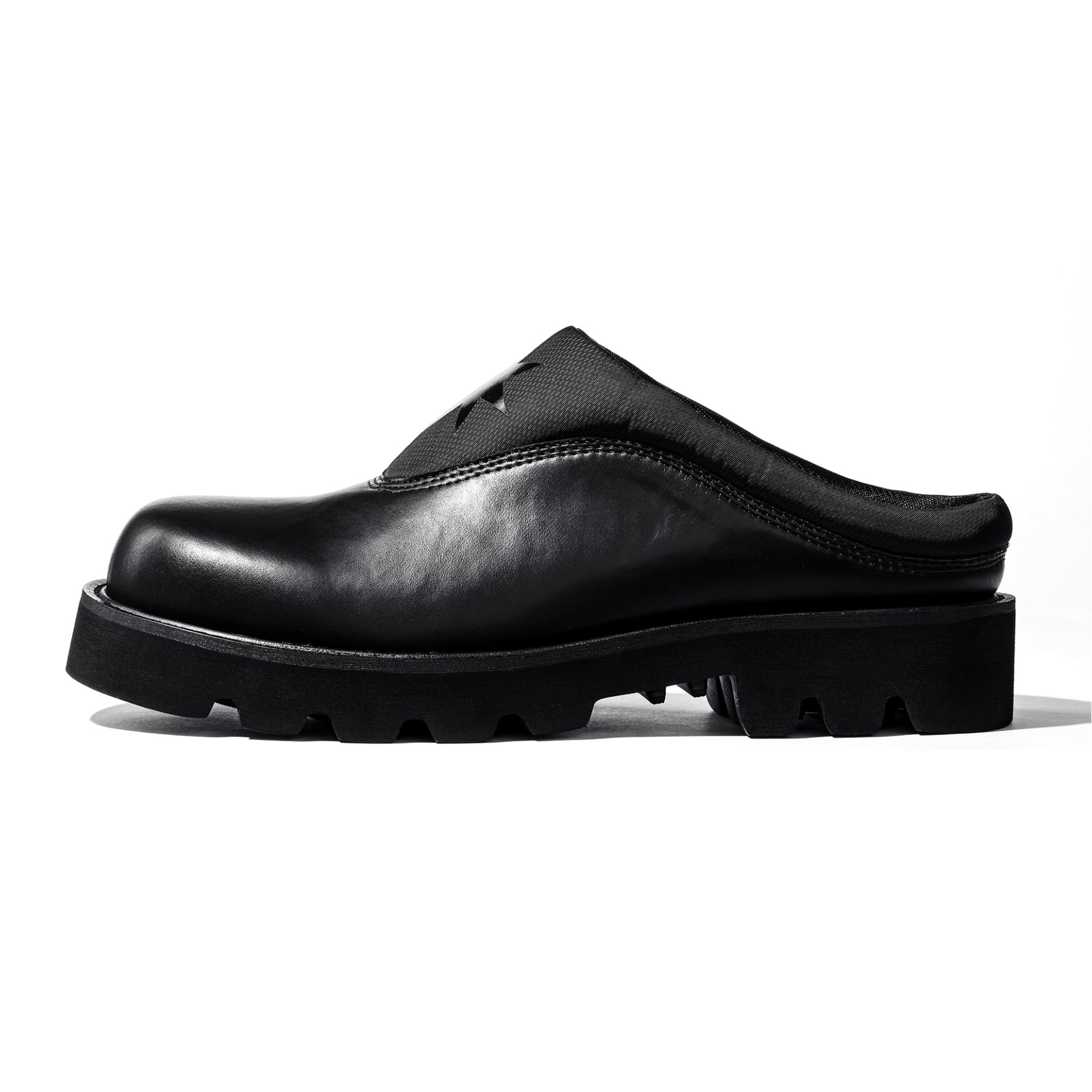 Kami anger original design microfiber leather fashionable thick-soled Derby EVA silent non-slip toe-cap slippers for men and women, black