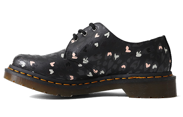 Dr.Martens Martin 1461 PU fashionable casual flat shoes women's black