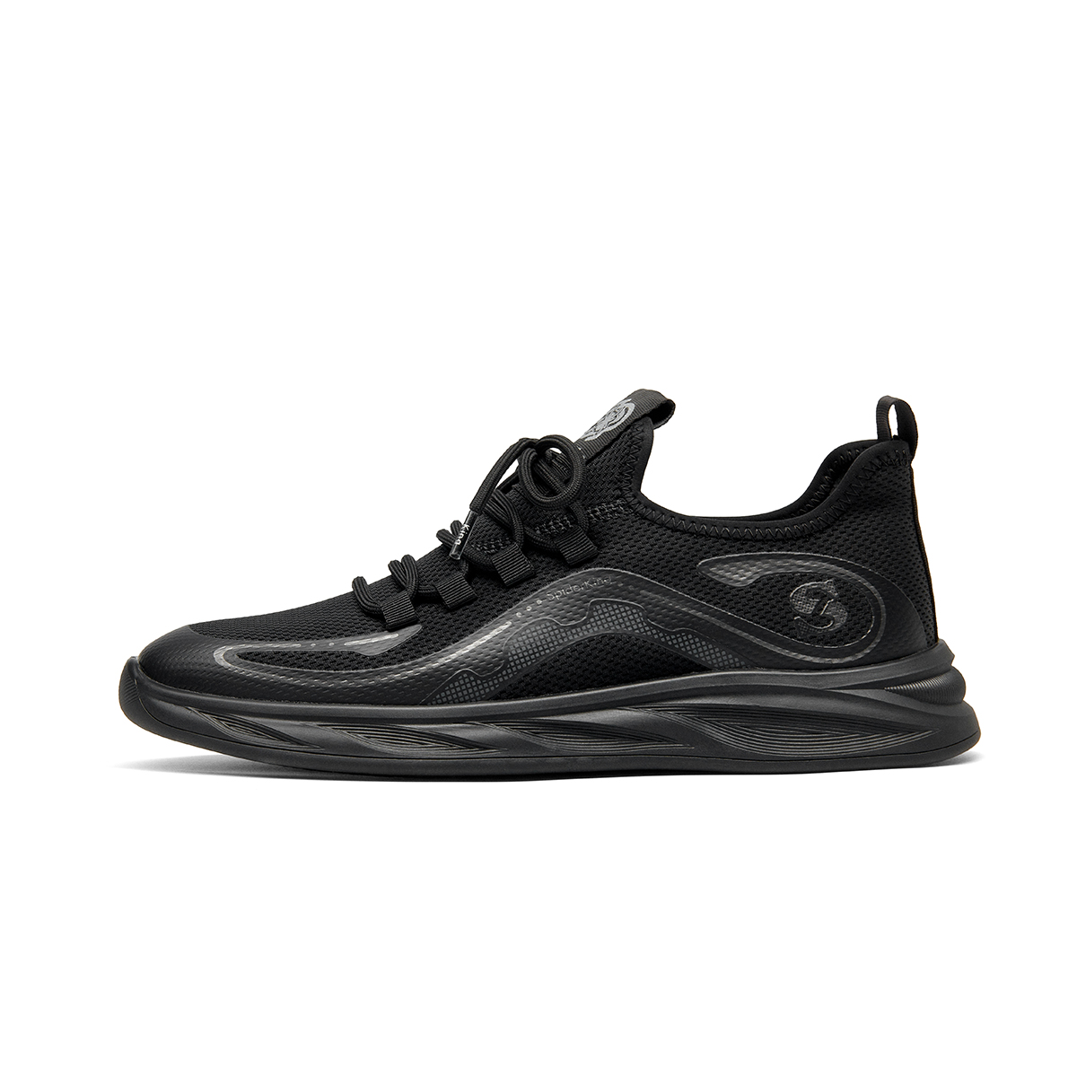 Spider King Fabric Breathable Cushioning Breathable Cushioning Low top Casual Running Shoes Men’s Black