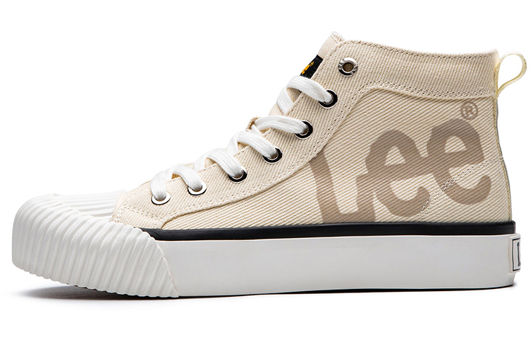 Lee Breathable Lightweight Height Increasing High top Canvas Shoes Unisex Beige