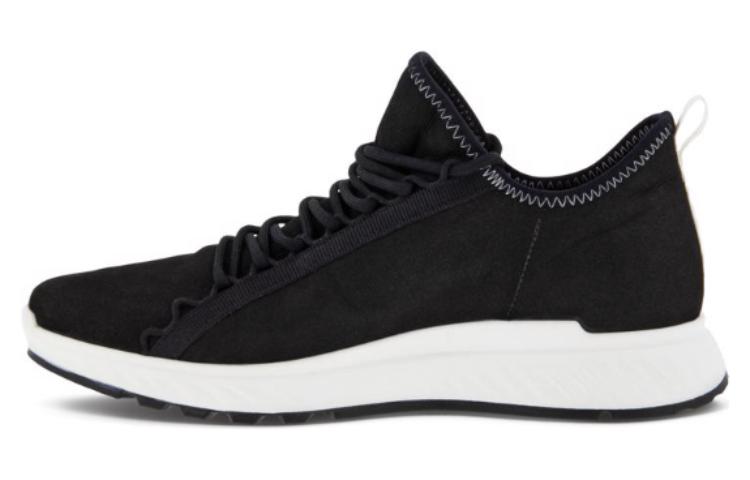 Ecco Leather Lightweight Cushioning Low top Sports Casual Shoes Women's Black