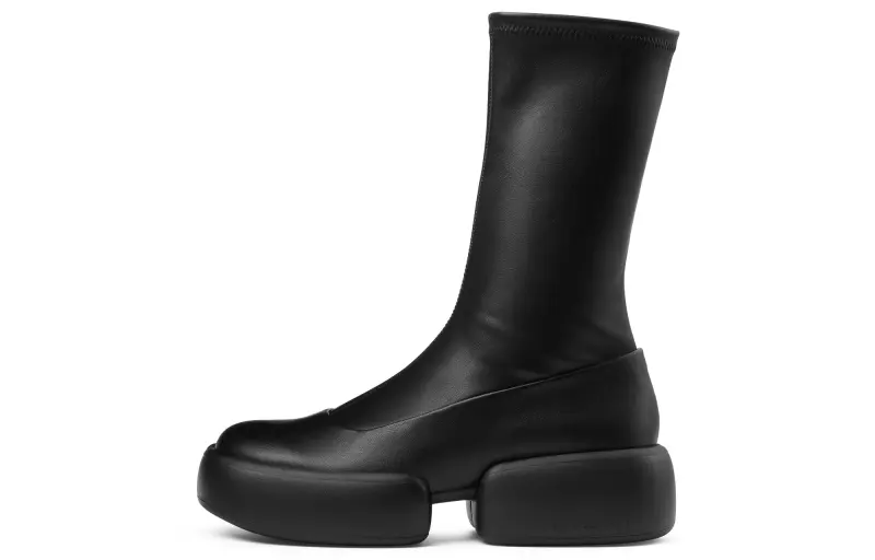 CHARLES&KEITH Small Ck Pu Ankle Boots 4.5cm Women's