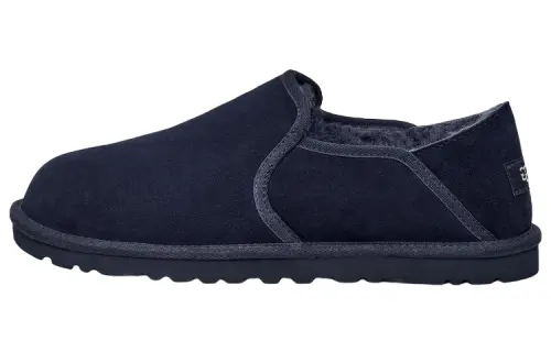 UGG Kenton Slipper Suede Slip on Fleece Lined Flat Casual Shoes Men's Blue