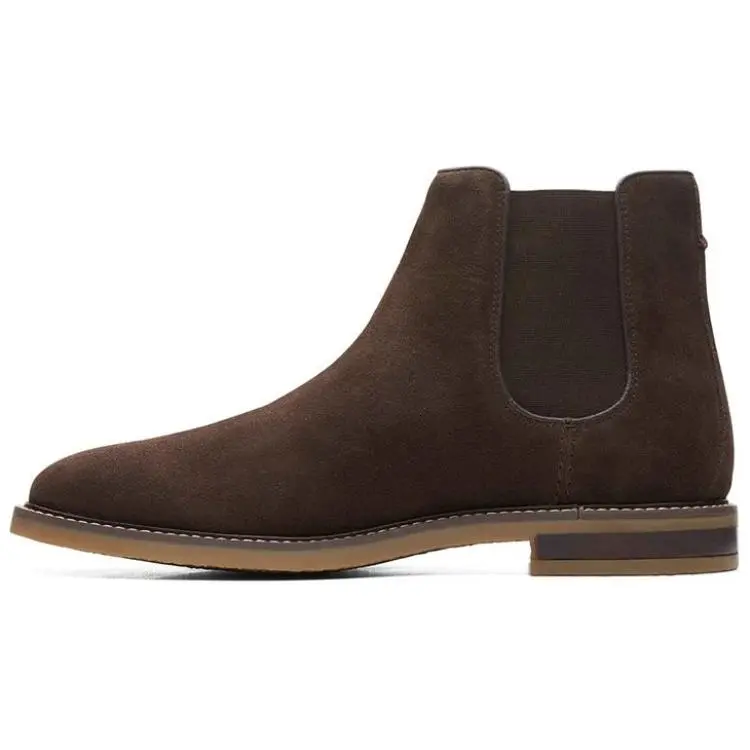 Clarks Short Chelsea Boots Men's Brown