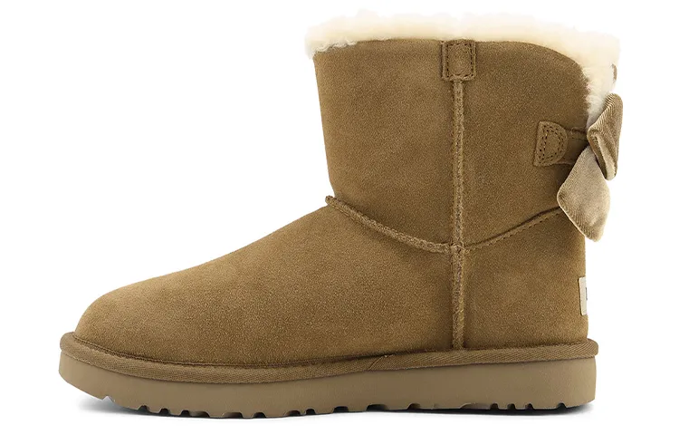 UGG Mini Bailey Bow Velvet Ribbon 2.0 'Chestnut Brown' Women's