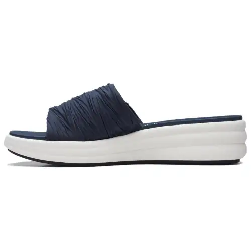 Clarks Rubber Sole Slip Resistant Slide Slippers Women's Blue