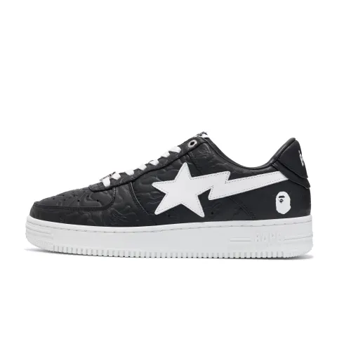 A BATHING APE STA Cow Leather Low top Skateboard Shoes Women's