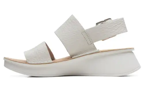 Clarks Leather Beach Sandals Women's White