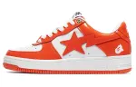 A BATHING APE Bape Sta Patent Leather Orange White