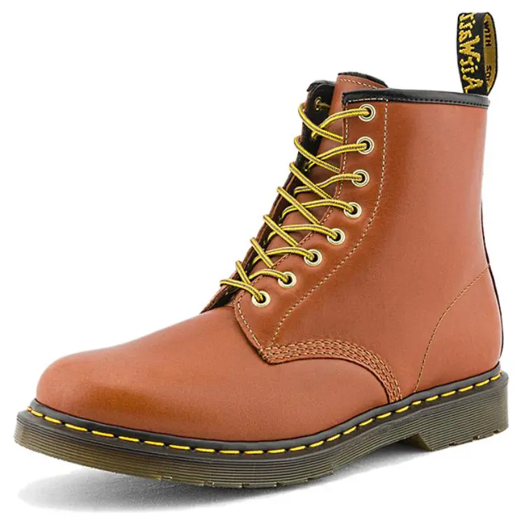Dr.Martens 1460 Cow Leather Short Combat Boots Unisex Tawny