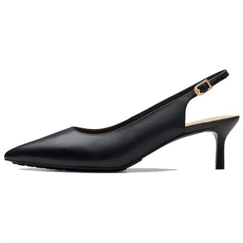 Clarks Leather Slim Heel High Heels 5.5cm Women's Black
