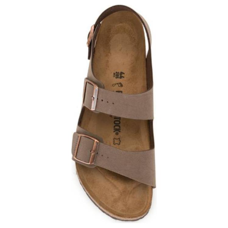 Birkenstock Milano Comfortable And Trendy One Strap Sandals Unisex Light Brown Wide Fit