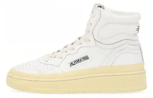 AUTRY Lace Up High top Stylish Skateboarding Shoes Men's White