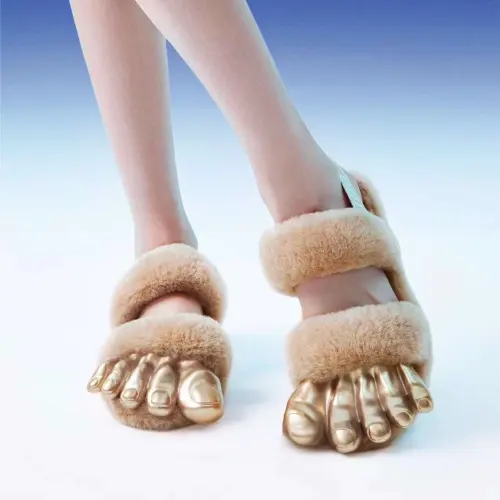 UGG Abrasion Resistant Cushioning Slide Slippers Women's Gold