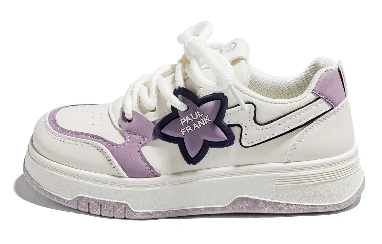 PAUL FRANK Low top Skateboard Shoes Women's White Purple
