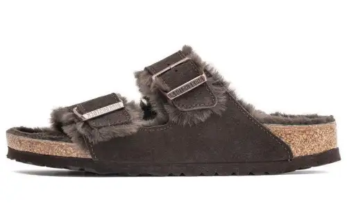 Birkenstock Arizona Shearling Suede Leather 'Mocca'