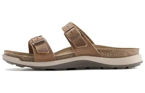 Birkenstock Sierra Waxy Leather Narrow Fit Sandals 'Ginger Brown' Women's