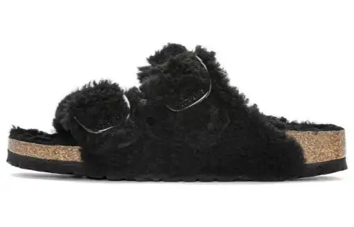Birkenstock Arizona Big Buckle Minimalist Style Rubber Sole Abrasion Resistant Slide Slippers Women's Black