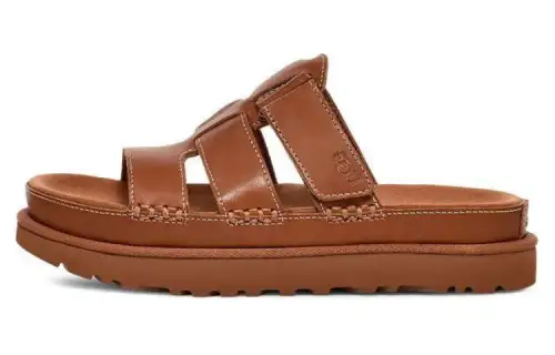 UGG Goldenstar Platform Slide Tan Women's