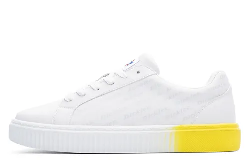Dickies Skateboard Shoes Women's Low Top White Yellow