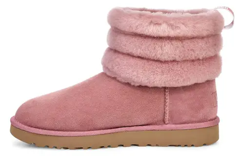 UGG Classic Mini Fluff Quilted Boot 'Pink Red' Women's