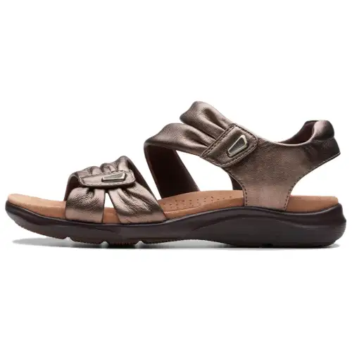 Clarks Leather Beach Sandals Women's Bronze