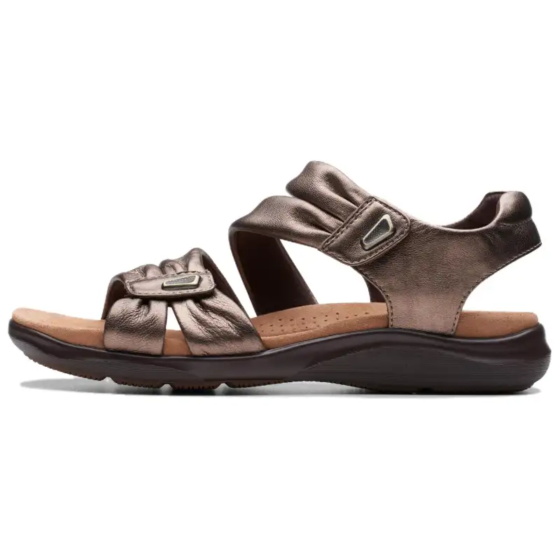 Clarks Leather Beach Sandals Women's Bronze
