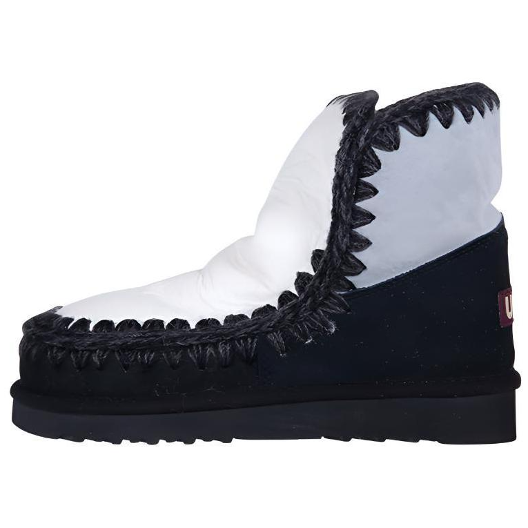 MOU Eskimo 18 Sheepskin Thermal Slip Resistant Short Snow Boots Women's Black White Gray